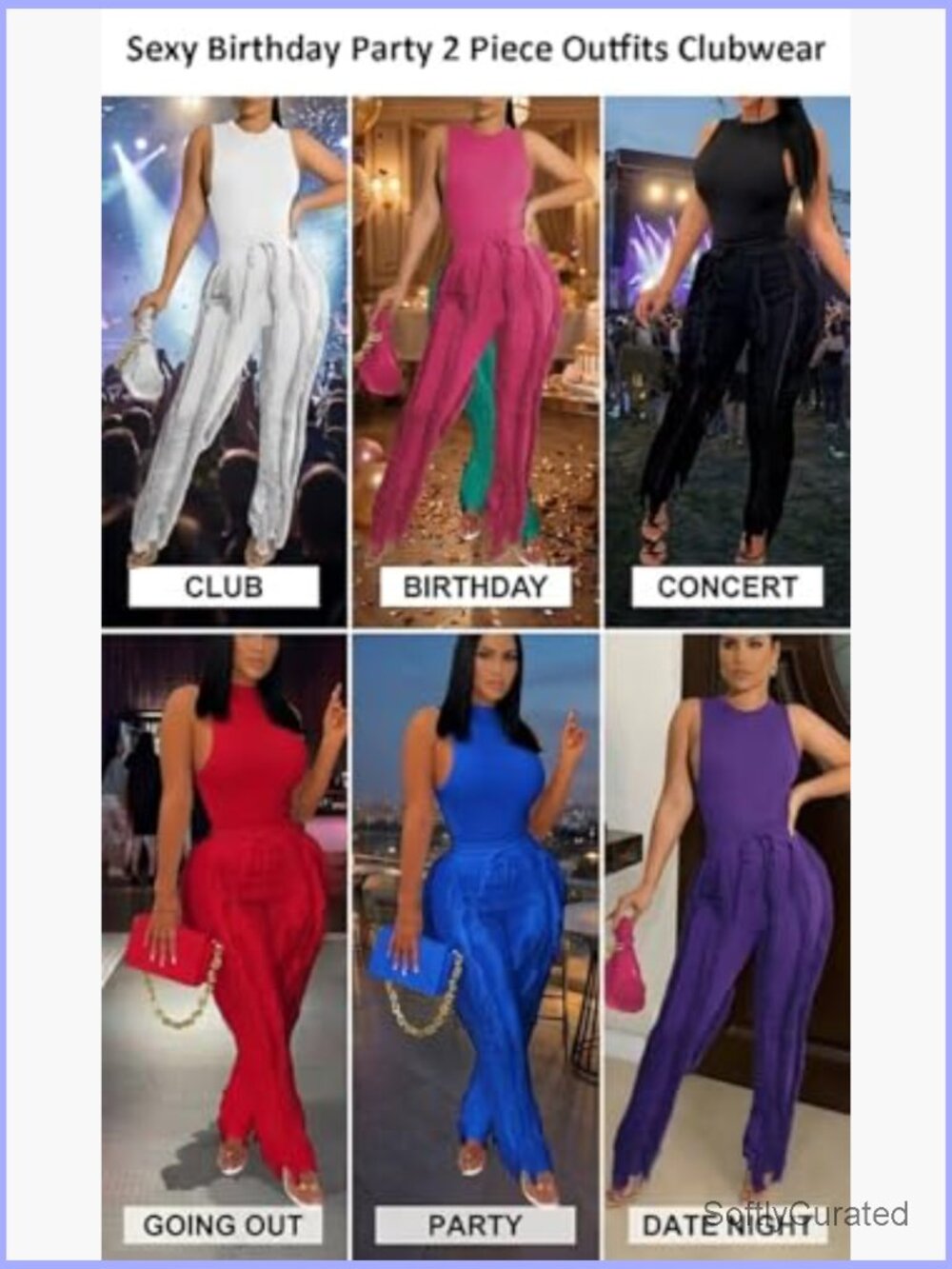 Sexy Fringe Pants Set 2 Piece Outfits Club Party Crop Top - Picture 5 of 7